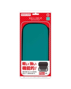 Columbus Circle Large Capacity Semi-Hard Pouch for Switch Lite CC-SLDHP-BT Black Turcoise Case Pouch For Switch Lite Japanese version