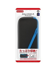 Columbus Circle Slim Soft Pouch for Switch CC-NSSSP-BB Black Blue Case Pouch For Switch Japanese version