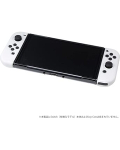 CYBER Gadget Cyber / Eco Series TPU Cover Separate for Switch Organic EL CY-NSOETCS-WH Clear Black x White Body cover For Switch OLED Japanese version