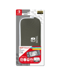 iLEX Soft Pouch for Nintendo Switch Lite ILXSL299 Gray Case Pouch For Switch Lite Japanese version