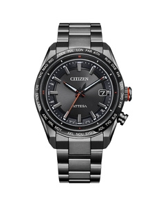 CITIZEN ATTESA ACT Line black titanium series Eco drive radio time signal direct flight CB0286-61E Watch Japanese version