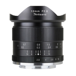 Camera Lens 7artisans 12mm F2.8 1228FXB for Fujifilm Small