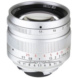 Camera Lens 7artisans 50mm F1.1 Silver Small