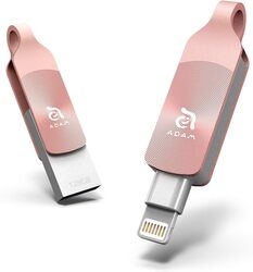 ADAM elements iKlips DUO+ ADRAD128GKLDPRBJ 128GB Rose gold USB Flash Drive small