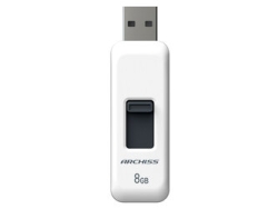 ARCHISS AS-008GU2-PSW 8GB white USB Flash Drive small