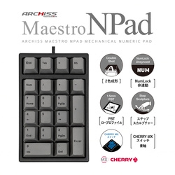 Number Pad ARCHISS Maestro Npad AS-TKM21/CGB blue axis black/gray Small