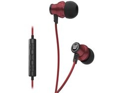 BRAINWAVZ Delta with Mic Red Earphone Headphone Small