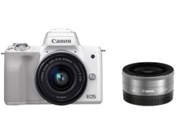 DSLR Camera CANON EOS Kiss M double lens kit white Small