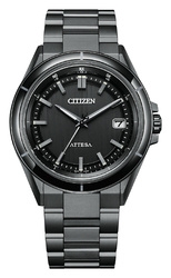 CITIZEN ATTESA ACT Line black titanium series Eco-Drive radio time signal direct flight sapphire bezel model CB3035-72E Watch Small