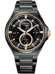 CITIZEN ATTESA Eco-Drive ACT Line black titanium series triple calendar moon phase BU0065-64E Watch Small