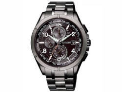 CITIZEN ATTESA Eco-Drive radio time signal black titanium series AT8166-59E Watch Small