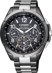 CITIZEN ATTESA Eco-Drive radio time signal black titanium series CC9075-52E Watch Small