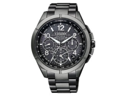 CITIZEN ATTESA Eco-Drive radio time signal black titanium series CC9075-52F Watch Small