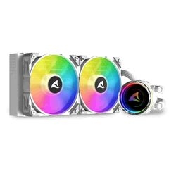 CPU Fan Sharkoon SHA-S80 RGB AIO WT White Computers Computer Components Small