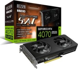 ELSA ELSA GeForce RTX 4070 SUPER S.A.C GD4070S-12GERS PCIExp 12GB Graphic Card Small