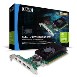 Graphic Card ELSA ELSA GeForce GT 730 2GB QD DDR5 GD730-2GERQDD5 PCIExp 2GB