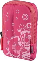 Camera Case hama fancy print camera porch 50F 103797 pink Small