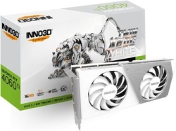 Inno3D GeForce RTX 4060 Ti 16GB TWIN X2 OC WHITE N406T2-16D6X-178055W PCIExp 16GB Graphic Card Small