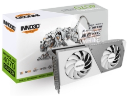 Inno3D GeForce RTX 4070 SUPER TWIN X2 OC WHITE N407S2-126XX-186162W PCIExp 12GB Graphic Card Small