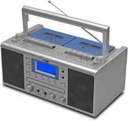 Boombox KUMAZAKI AIM WUTA KCR-207S white X metallic blue gray Small