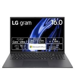 LG Electronics LG gram 16Z90S-MA78J2 Obsidian Black Notebook Small