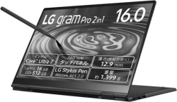 LG Electronics LG gram Pro 2in1 16T90SP-MA75J Obsidian Black Notebook Small