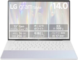 LG electronics LG gram Style 14Z90RS-KA51J aurora white Notebook Small