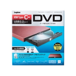 DVD Drive Logitec LDR-PML8U3CLRD red