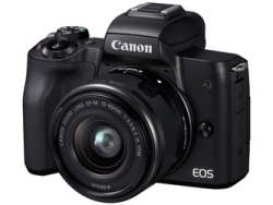 Mirrorless Camera CANON EOS Kiss M EF-M15-45 IS STM Lens Kit Black Cameras Digital Cameras Small