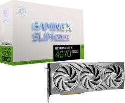 MSI GeForce RTX 4070 SUPER 12G GAMING X SLIM WHITE PCIExp 12GB Graphic Card Small