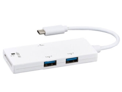 Nakabayashi Digio2 COM-C3SD073W White USB Hub Small