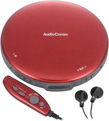 Portable CD Player OHM ELECTRIC AudioComm CDP-3870Z-R red Small