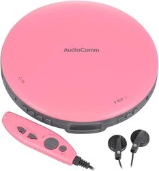 Portable CD Player OHM ELECTRIC AudioComm CDP-855Z-P pink Small