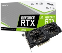 PNY GeForce RTX 3060 12GB UPRISING Dual fan VCG306012DFMPB PCIExp 12GB Graphic Card Small