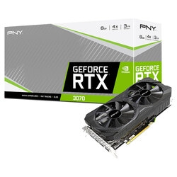 PNY GeForce RTX 3070 8GB UPRISING Dual fan (LHR) VCG30708LDFMPB PCIExp 8GB Graphic Card Small