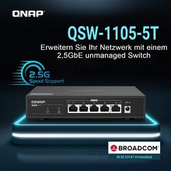 Switching HUB QNAP QSW-1105-5T Small