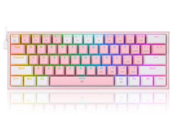 REDRAGON K617-RGBPWTI red axis pink  Small white Keyboard Small