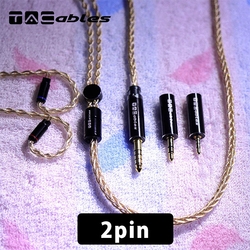 Earphone Cables TACable powered by HAKUGEI Amber mini-plug2.5mm (4 poles)4.4mm balance (5 poles) ⇔ 2 pin Small