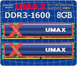 Memory UMAX UM-DDR3D-1600-8GBHS DDR3 PC3-12800 4GB 2-Disc