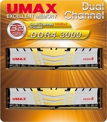 UMAX UM-DDR4D-3000-32GBHS DDR4 PC4-24000 16GB Memory Small