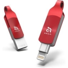 ADAM elements iKlips DUO+ ADRAD128GKLDPARJ 128GB red USB Flash Drive Japanese version