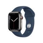 Apple Watch Series 7 GPS+Cellular Model 41mm MkJ13J/A Graphite Stainless Steel Case/Abyss Blue Sport Band Smart Watch Japanese version