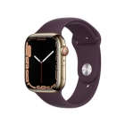 Apple Watch Series 7 GPS+Cellular Model 45mm Mkjx3J/A Gold Stainless Steel Case/Dark Cherry Sport Band Smart Watch Japanese version