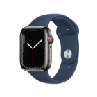 Apple Watch Series 7 GPS+Cellular Model 45mm Mkl23J/A Graphite Stainless Steel Case/Abyss Blue Sports Band Smart Watch Japanese version