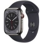 Apple Watch Series 8 GPS+Cellular Model 45mm MNKU3J/A Graphite Stainless Steel Case/Midnight Sports Band Smart Watch Japanese version