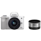 Canon EOS Kiss M double lens kit white Mirrorless Camera Japanese version