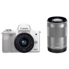 Canon EOS Kiss M Double Zoom Kit White Mirrorless Camera Japanese version