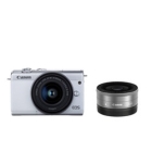 Canon EOS M200 Double Lens Kit White Mirrorless Camera Japanese version