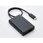 Elecom EDC-GUC3H-B Black LAN Adapter Japanese version