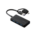 ELECOM U3H-CA4004BBK black USB Hub Japanese version